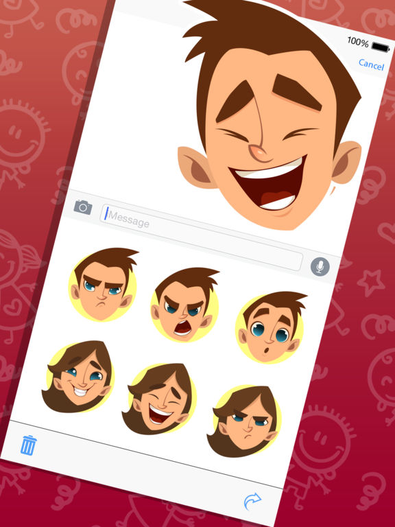 Cool Boy and Girl Expressions Stickers screenshot 5