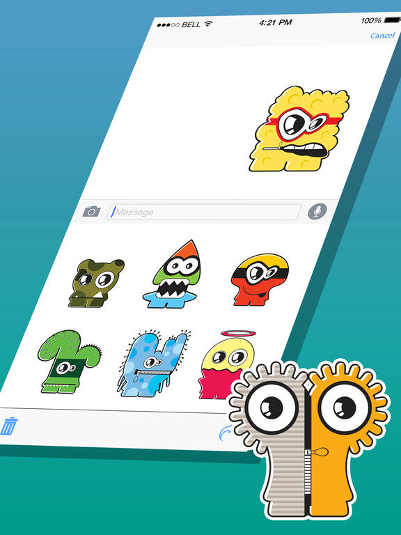 Cute Monsters Emojis and Stickers Pack screenshot 6