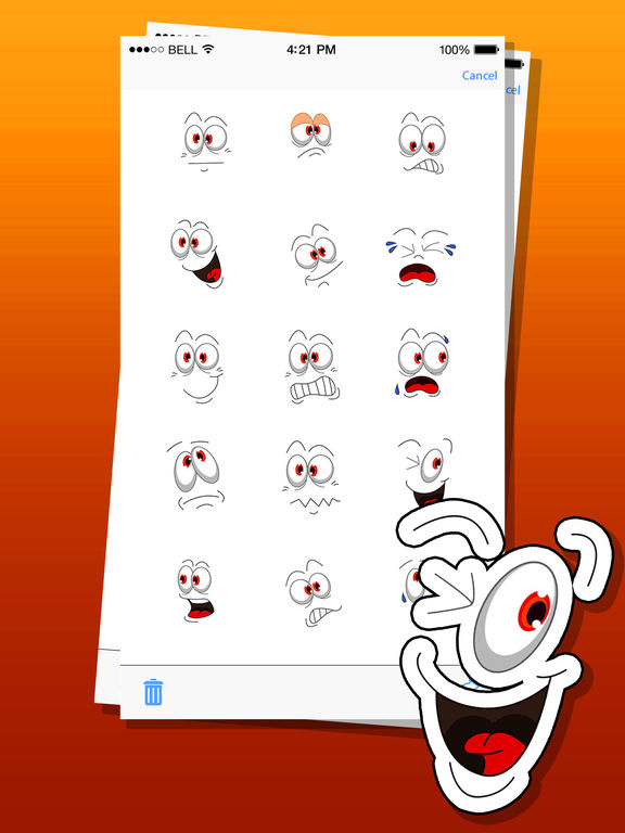 Cute Eyes Expressions Emoji Stickers screenshot 4
