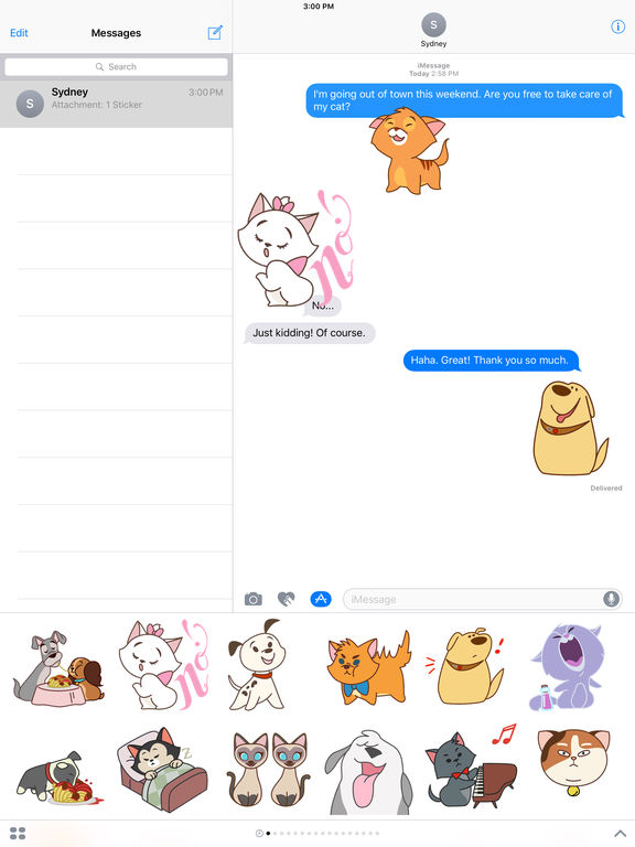 Disney Stickers: Cats and Dogs screenshot 10