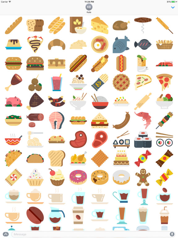 Lovely Food Stickers screenshot 4