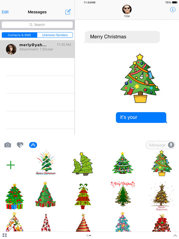 Christmas Tree Emoji Stickers for iMessage screenshot 5