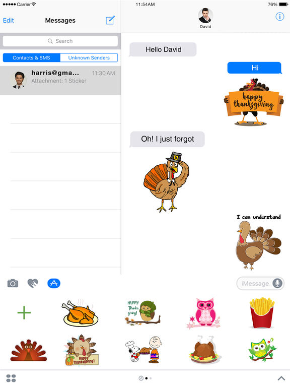 Happy ThanksGiving Stickers for iMessage screenshot 5
