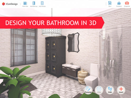 3D Bathroom - Room Plan & Interior Design screenshot 3