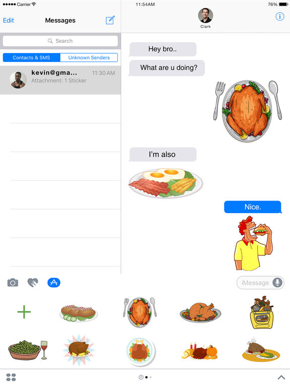 FoodMoji - ThanksGiving Food Stickers for iMessage screenshot 5