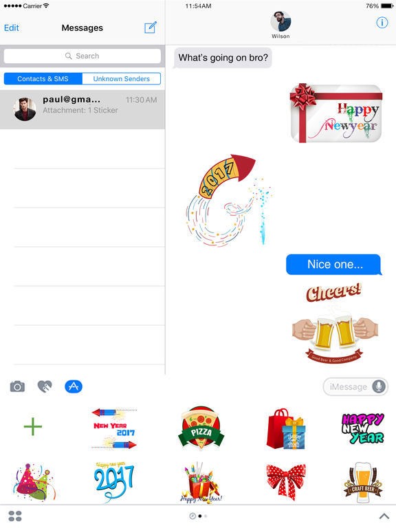 New Year 2017 & Holiday Stickers for iMessage screenshot 5